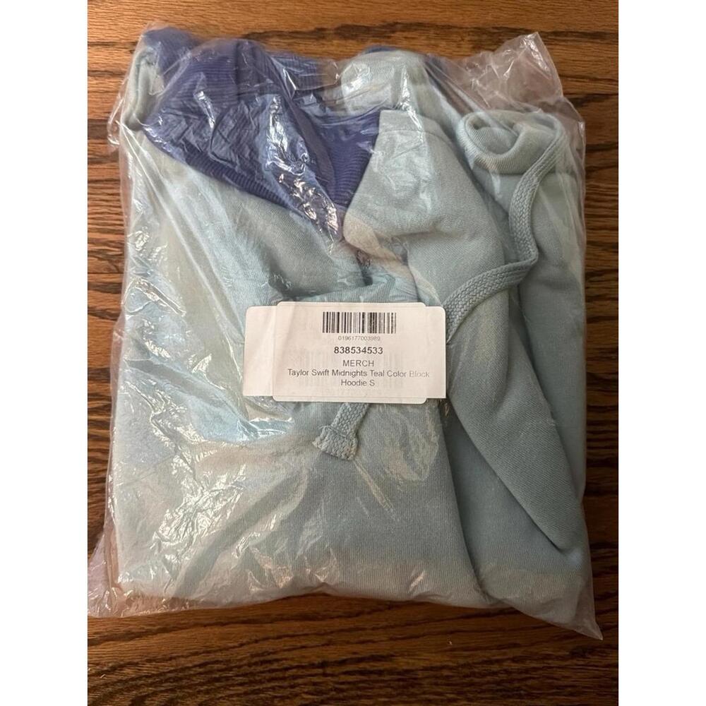 Taylor Swift Midnights Teal Color Block Hoodie Small - Picture 4 of 6